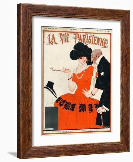 1920s France La Vie Parisienne Magazine Cover-null-Framed Giclee Print