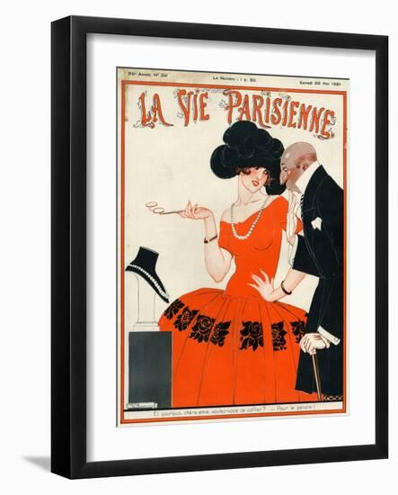 1920s France La Vie Parisienne Magazine Cover-null-Framed Giclee Print