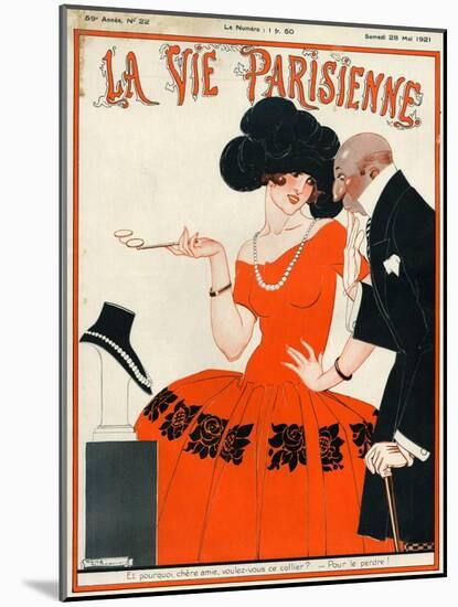 1920s France La Vie Parisienne Magazine Cover-null-Mounted Giclee Print