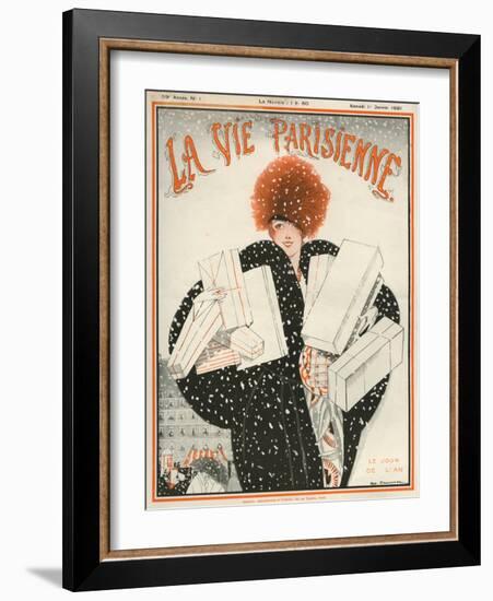 1920s France La Vie Parisienne Magazine Cover-null-Framed Giclee Print