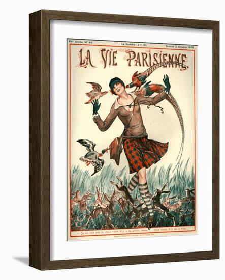 1920s France La Vie Parisienne Magazine Cover-null-Framed Giclee Print