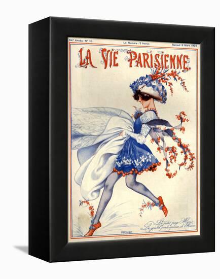 1920s France La Vie Parisienne Magazine Cover-null-Framed Premier Image Canvas