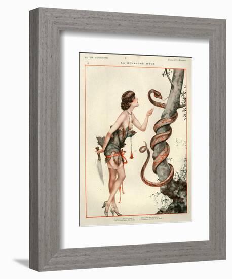 1920s France La Vie Parisienne Magazine Plate - La Revanche D'Eve-null-Framed Giclee Print