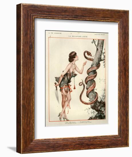 1920s France La Vie Parisienne Magazine Plate - La Revanche D'Eve-null-Framed Giclee Print