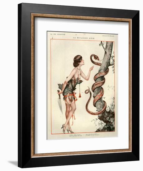 1920s France La Vie Parisienne Magazine Plate - La Revanche D'Eve-null-Framed Giclee Print