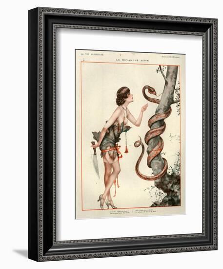 1920s France La Vie Parisienne Magazine Plate - La Revanche D'Eve-null-Framed Premium Giclee Print