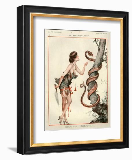 1920s France La Vie Parisienne Magazine Plate - La Revanche D'Eve-null-Framed Premium Giclee Print