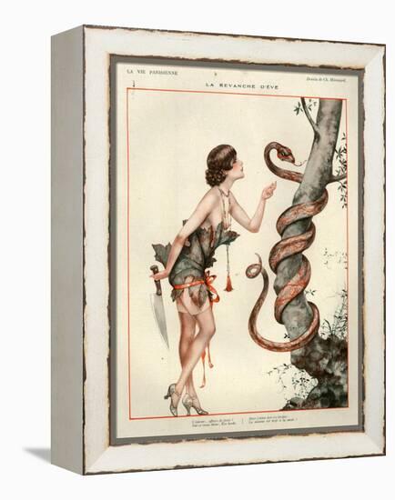 1920s France La Vie Parisienne Magazine Plate - La Revanche D'Eve-null-Framed Premier Image Canvas