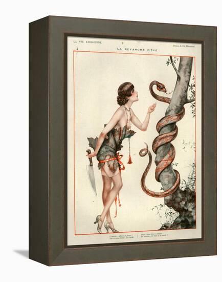 1920s France La Vie Parisienne Magazine Plate - La Revanche D'Eve-null-Framed Premier Image Canvas