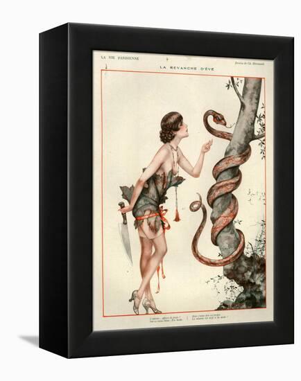 1920s France La Vie Parisienne Magazine Plate - La Revanche D'Eve-null-Framed Premier Image Canvas