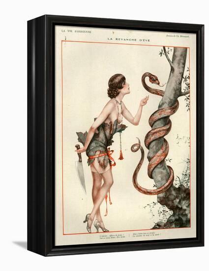 1920s France La Vie Parisienne Magazine Plate - La Revanche D'Eve-null-Framed Premier Image Canvas