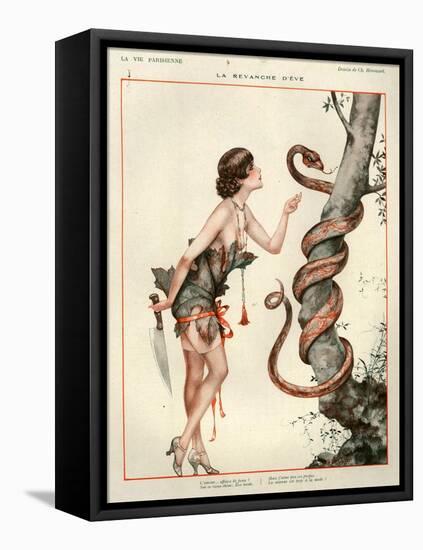 1920s France La Vie Parisienne Magazine Plate - La Revanche D'Eve-null-Framed Premier Image Canvas