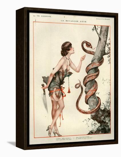 1920s France La Vie Parisienne Magazine Plate - La Revanche D'Eve-null-Framed Premier Image Canvas