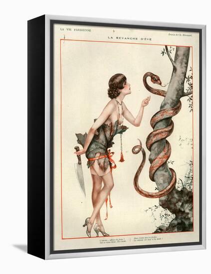 1920s France La Vie Parisienne Magazine Plate - La Revanche D'Eve-null-Framed Premier Image Canvas