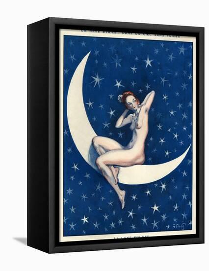 1920s France La Vie Parisienne Magazine Plate - Un Reve Etoile-null-Framed Premier Image Canvas