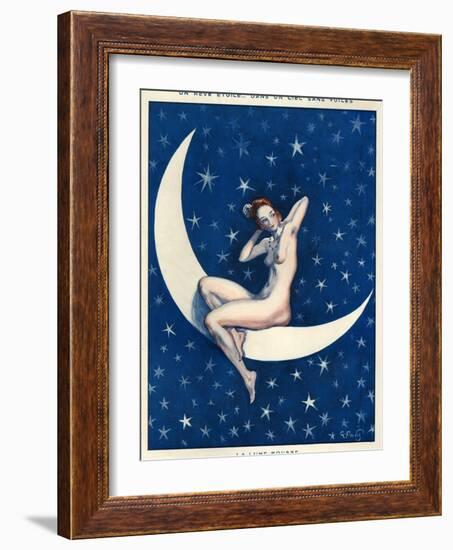 1920s France La Vie Parisienne Magazine Plate - Un Reve Etoile-null-Framed Giclee Print