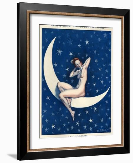 1920s France La Vie Parisienne Magazine Plate - Un Reve Etoile-null-Framed Giclee Print