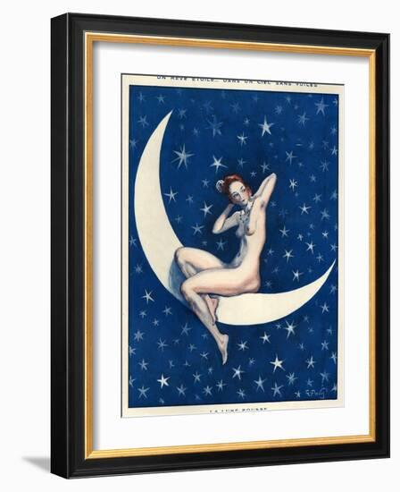 1920s France La Vie Parisienne Magazine Plate - Un Reve Etoile-null-Framed Giclee Print