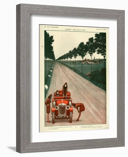 1920s France La Vie Parisienne Magazine Plate-null-Framed Giclee Print