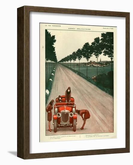 1920s France La Vie Parisienne Magazine Plate--Framed Giclee Print