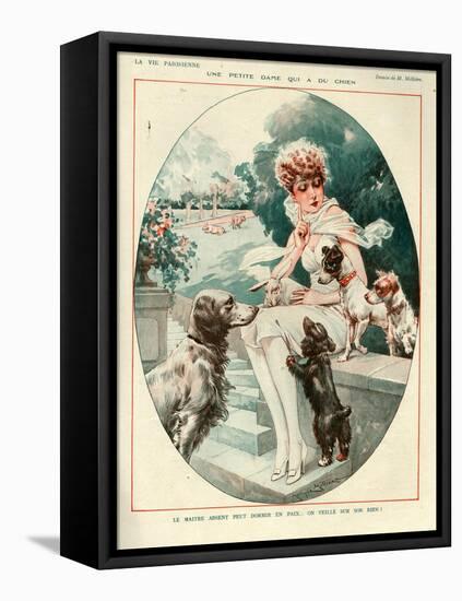 1920s France La Vie Parisienne Magazine Plate-null-Framed Premier Image Canvas