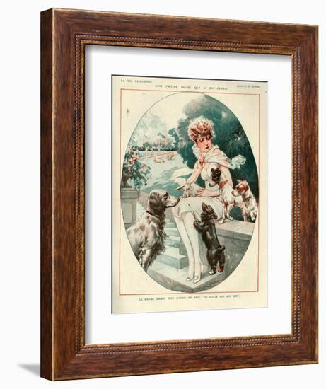 1920s France La Vie Parisienne Magazine Plate-null-Framed Giclee Print