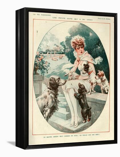 1920s France La Vie Parisienne Magazine Plate-null-Framed Premier Image Canvas