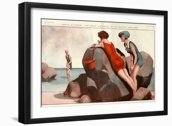 1920s France La Vie Parisienne Magazine Plate-null-Framed Giclee Print