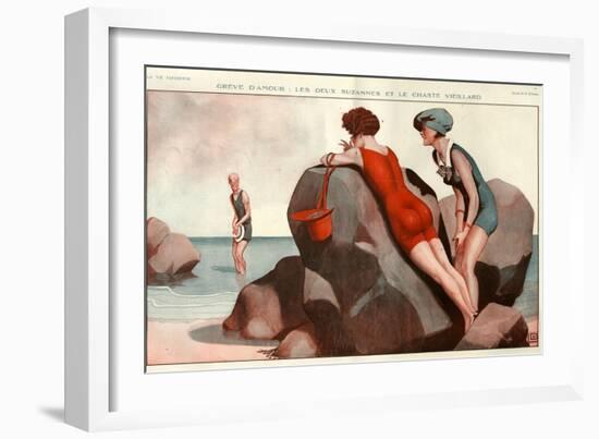 1920s France La Vie Parisienne Magazine Plate-null-Framed Giclee Print