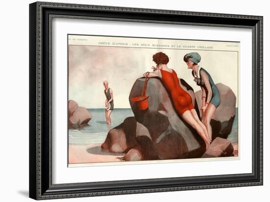 1920s France La Vie Parisienne Magazine Plate-null-Framed Giclee Print