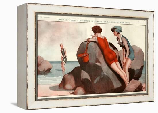 1920s France La Vie Parisienne Magazine Plate-null-Framed Premier Image Canvas