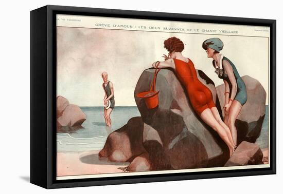 1920s France La Vie Parisienne Magazine Plate-null-Framed Premier Image Canvas