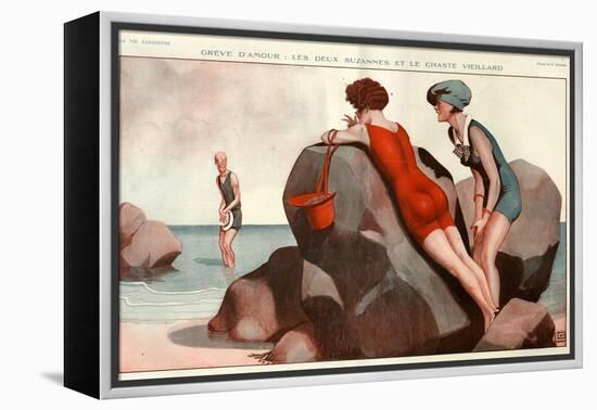 1920s France La Vie Parisienne Magazine Plate-null-Framed Premier Image Canvas