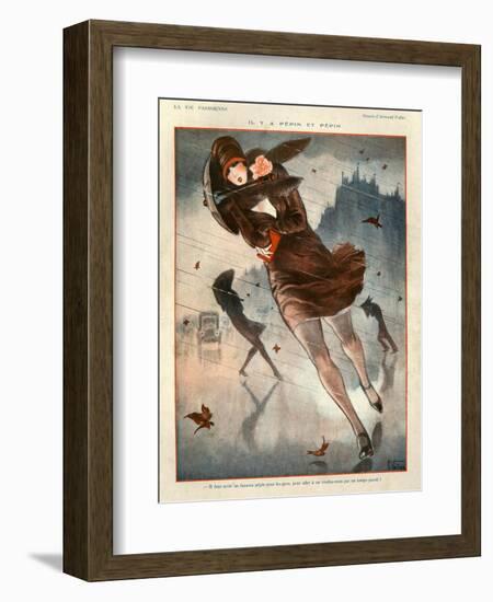 1920s France La Vie Parisienne Magazine Plate-null-Framed Giclee Print