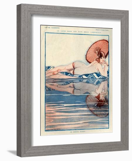 1920s France La Vie Parisienne Magazine Plate-null-Framed Giclee Print