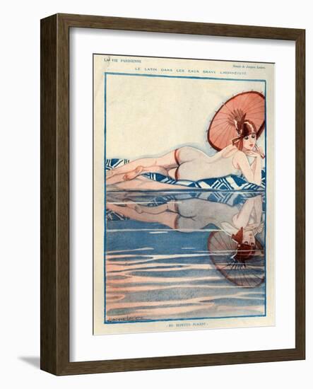 1920s France La Vie Parisienne Magazine Plate-null-Framed Giclee Print