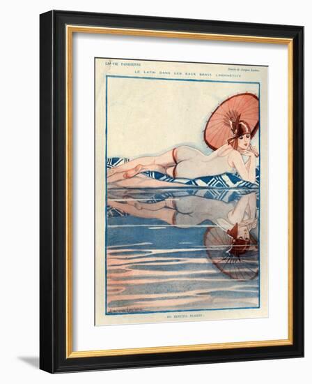 1920s France La Vie Parisienne Magazine Plate-null-Framed Giclee Print