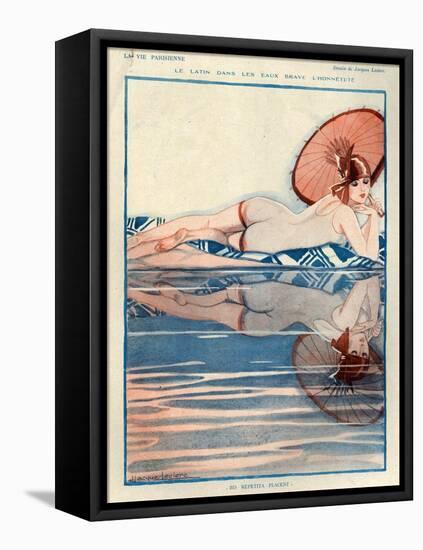 1920s France La Vie Parisienne Magazine Plate-null-Framed Premier Image Canvas