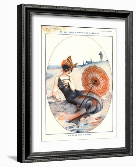 1920s France La Vie Parisienne Magazine Plate-null-Framed Giclee Print