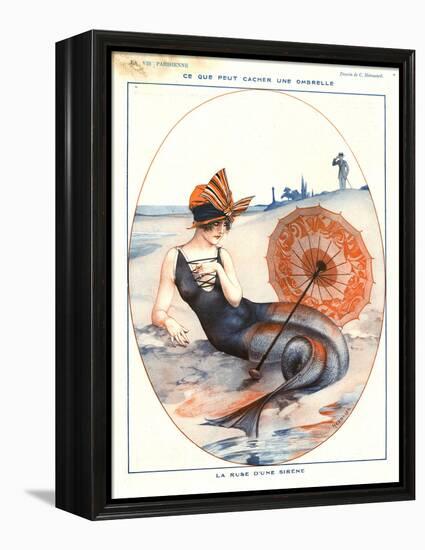 1920s France La Vie Parisienne Magazine Plate-null-Framed Premier Image Canvas