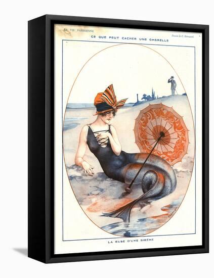 1920s France La Vie Parisienne Magazine Plate-null-Framed Premier Image Canvas