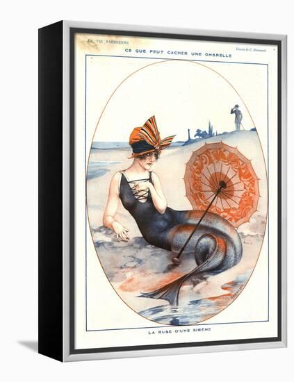 1920s France La Vie Parisienne Magazine Plate-null-Framed Premier Image Canvas