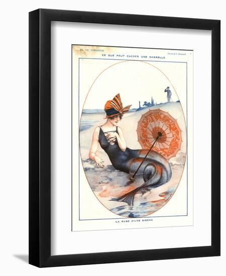 1920s France La Vie Parisienne Magazine Plate-null-Framed Giclee Print