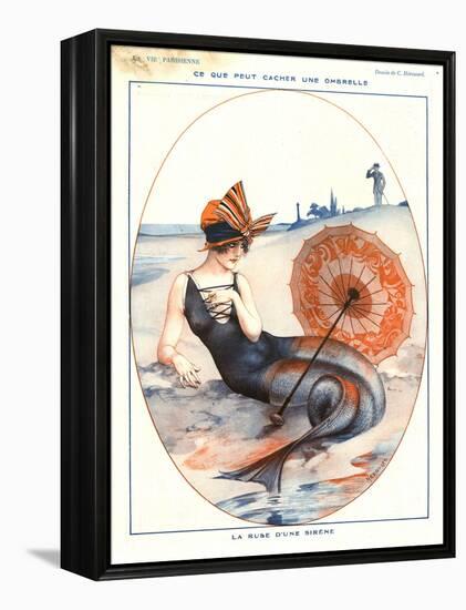 1920s France La Vie Parisienne Magazine Plate-null-Framed Premier Image Canvas