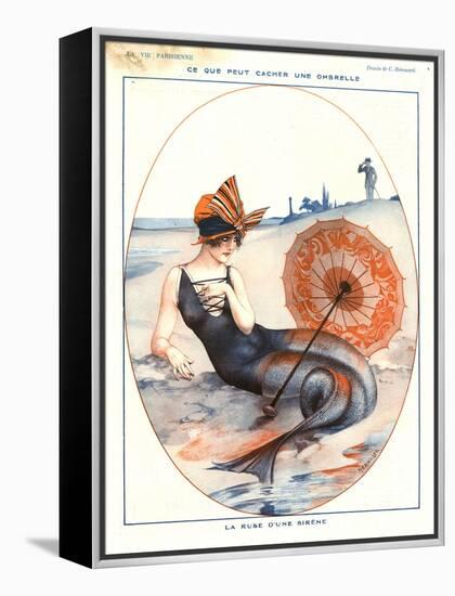 1920s France La Vie Parisienne Magazine Plate-null-Framed Premier Image Canvas