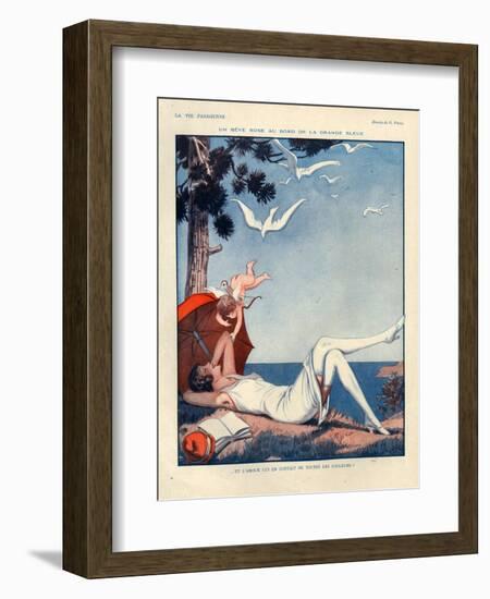 1920s France La Vie Parisienne Magazine Plate-null-Framed Giclee Print