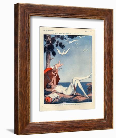 1920s France La Vie Parisienne Magazine Plate-null-Framed Giclee Print