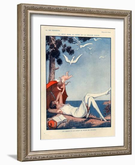 1920s France La Vie Parisienne Magazine Plate-null-Framed Giclee Print