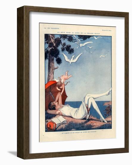 1920s France La Vie Parisienne Magazine Plate-null-Framed Giclee Print