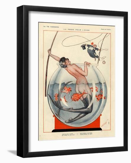 1920s France La Vie Parisienne Magazine Plate--Framed Giclee Print